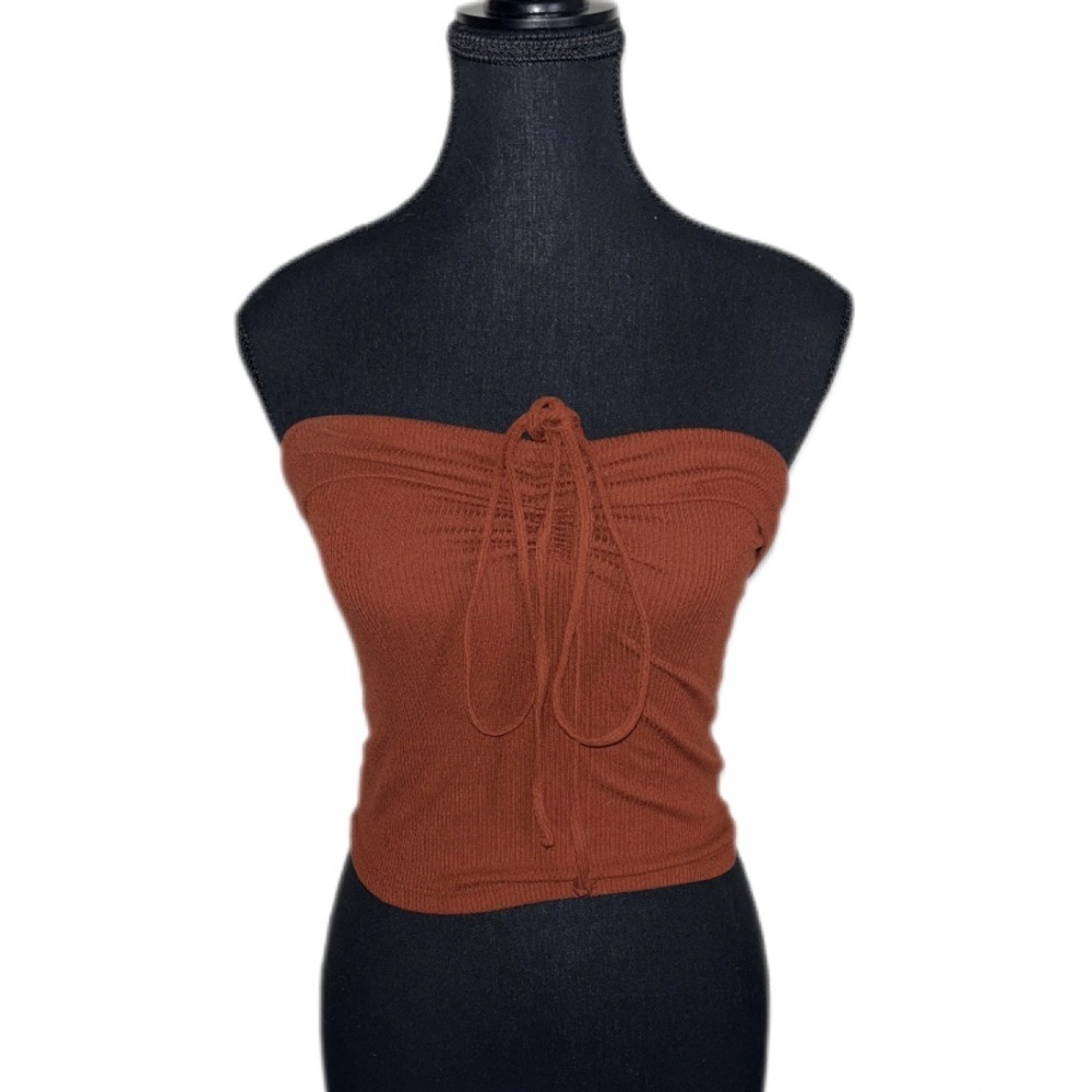 Women's Strapless Brown Top